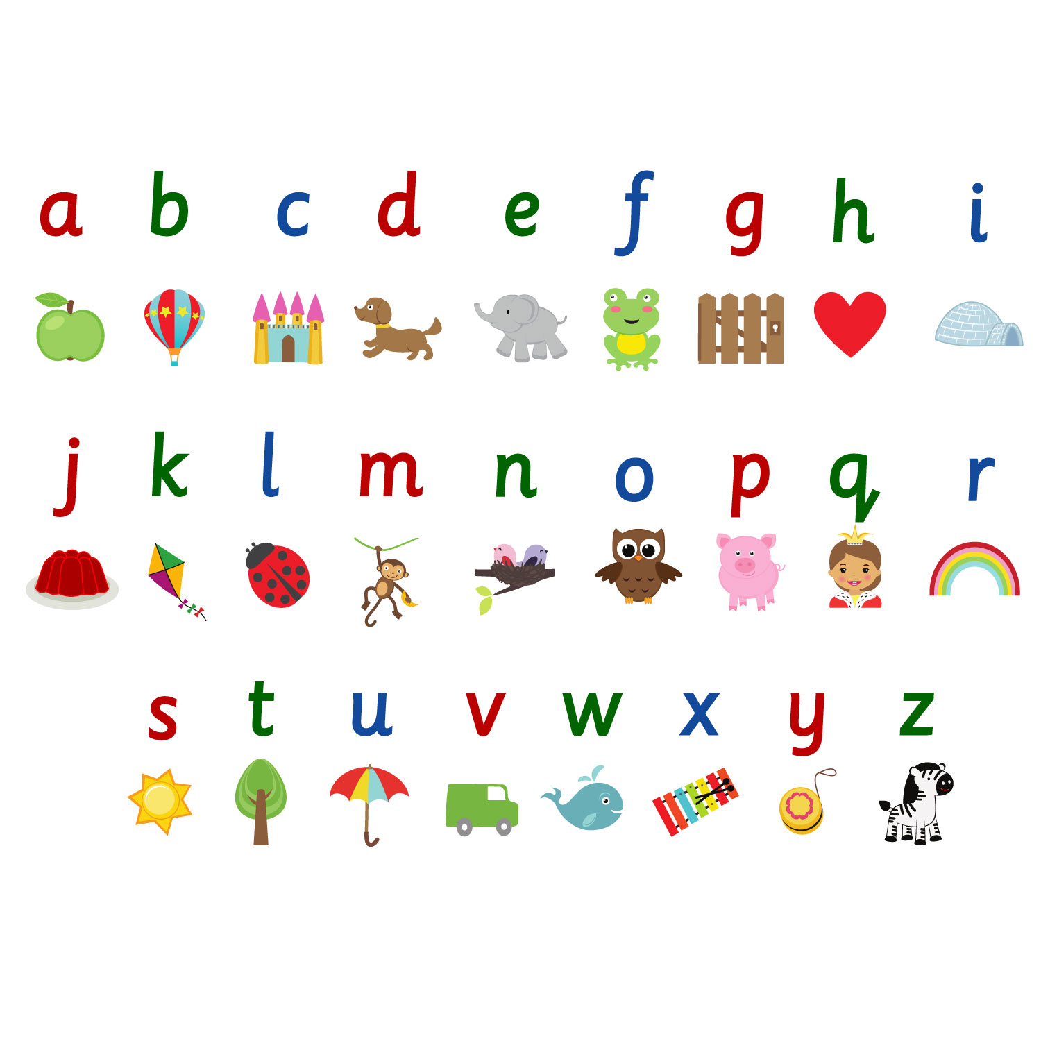 Illustrated Alphabet Wall Sticker Stickerscape UK