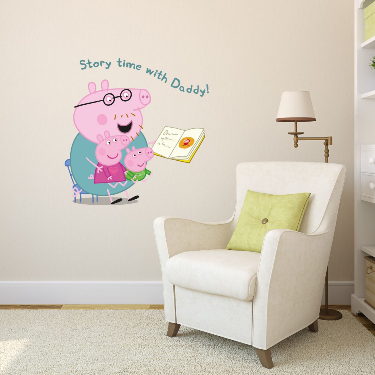 Peppa Pig Story time wall sticker Stickerscape