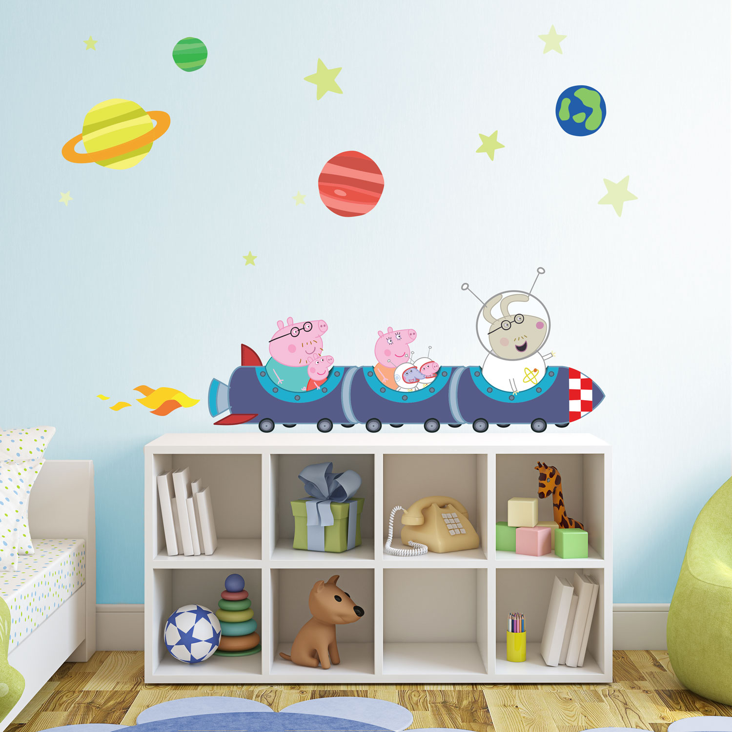 Peppa Pig Rocket Train Wall Stickers Pack