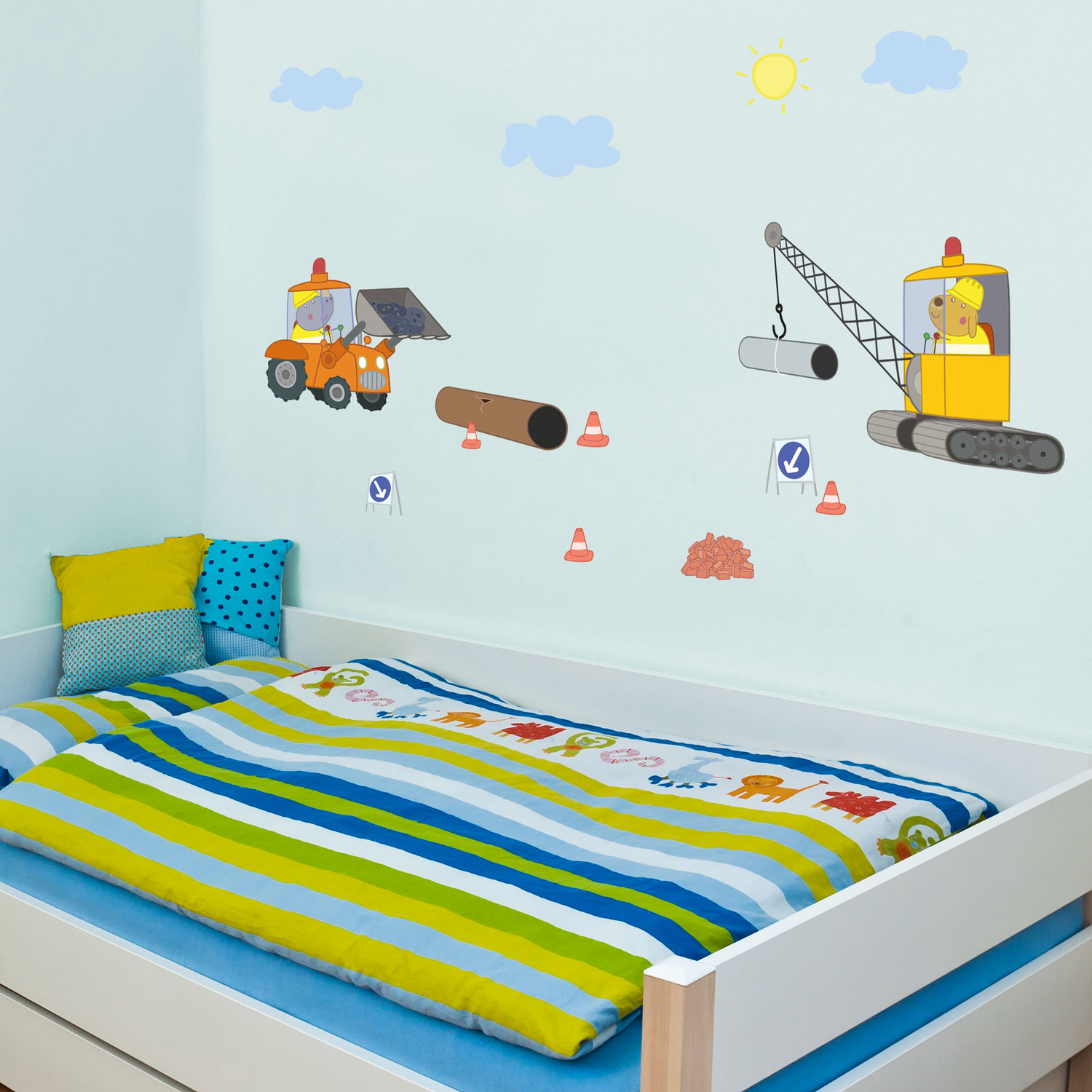 Peppa Pig Construction Themed Wall Stickers Pack