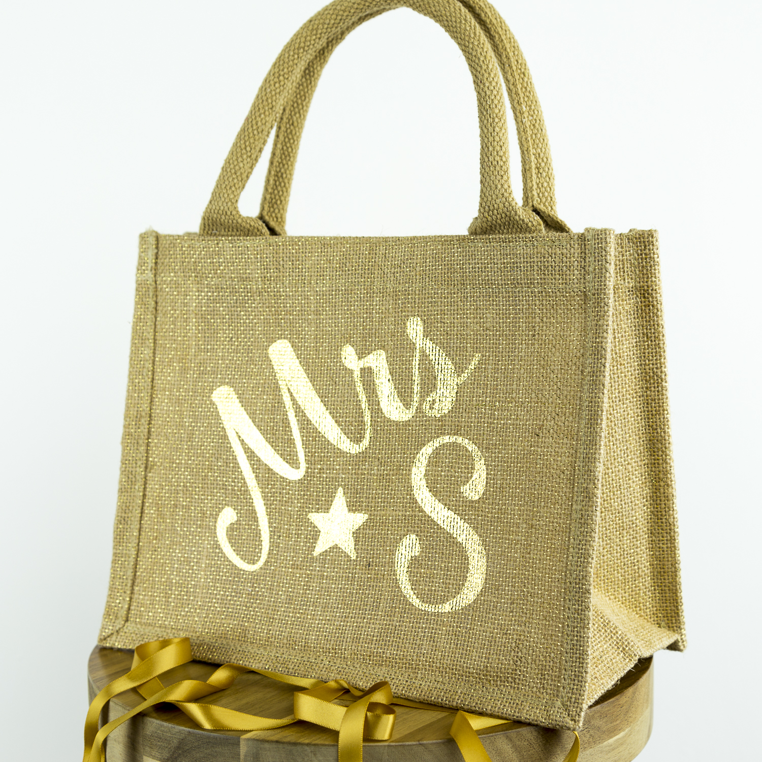 Personalised Jute Bag Personalied Teacher Gift Stickerscape UK