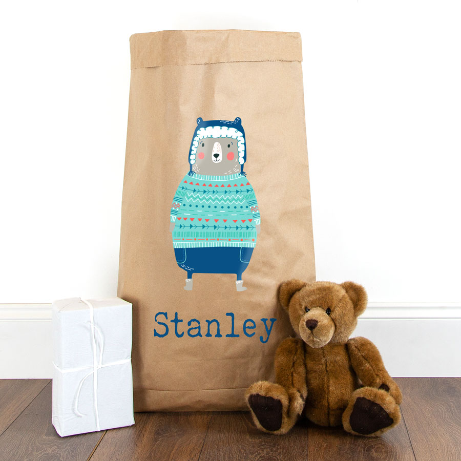 personalised christmas bear