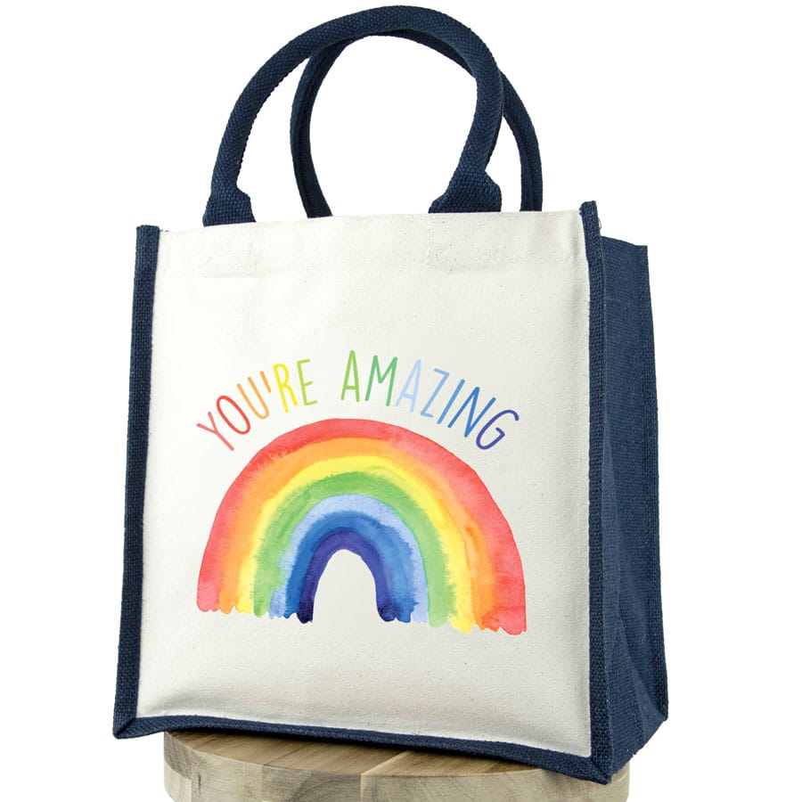 Rainbow gift canvas bag | Thank you gifts | Stickerscape | UK