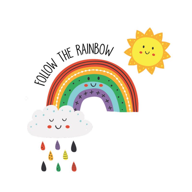 Follow the rainbow window sticker | Stickerscape | UK