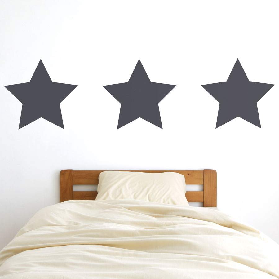 Dark Grey Giant Star Wall Sticker Shape Wall Stickers Stickerscape Uk