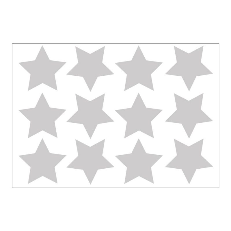 Light grey star wall stickers | Shape wall stickers | Stickerscape | UK