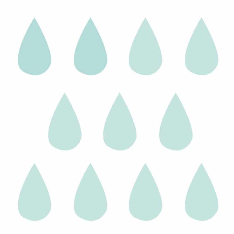 Raindrop wall stickers | Shape wall stickers | Stickerscape | UK