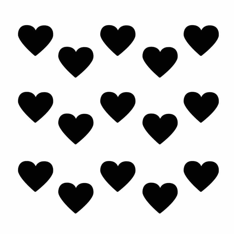Black heart wall stickers | Shape wall stickers | Stickerscape | UK