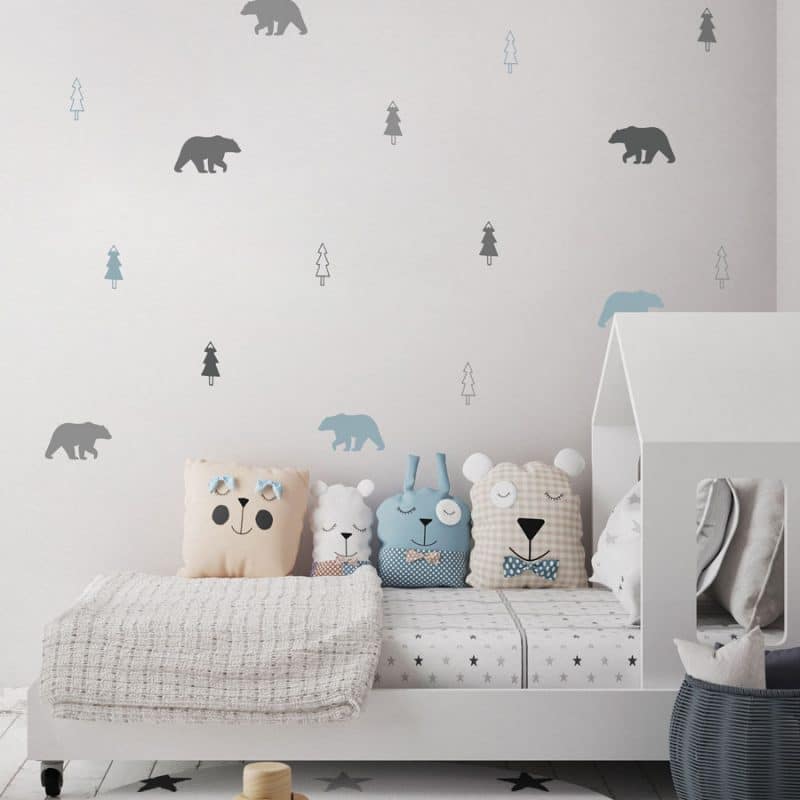 Bear Forest wall sticker pack | Woodland wall stickers | Stickerscape | UK