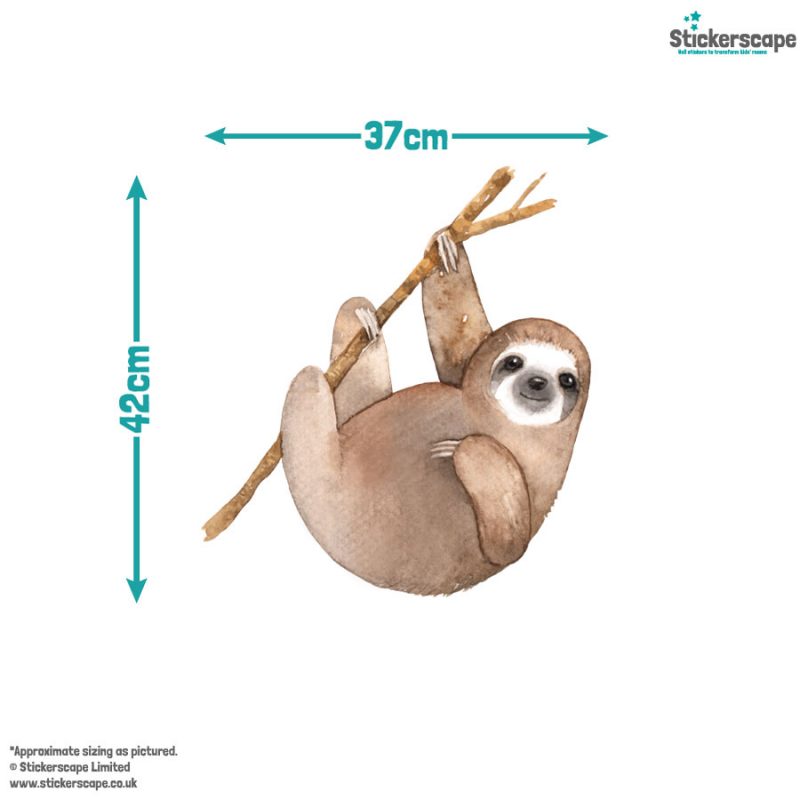 Sloth Wall Sticker | Jungle Wall Stickers | Stickerscape