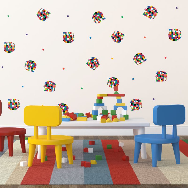 Elmer colourful stickaround pack | Elmer wall stickers | Stickerscape