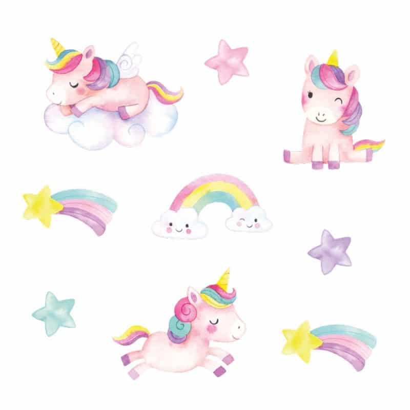 Unicorn and Stars Wall Stickers | Unicorn wall stickers | Stickerscape | UK