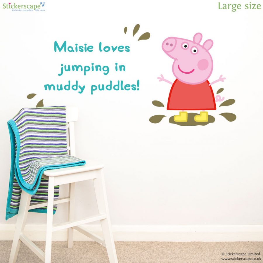 Personalised Muddy Puddles wall sticker - Stickerscape