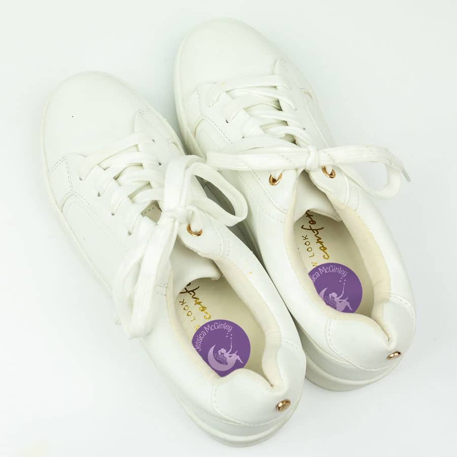fairy stick on name labels on shoes