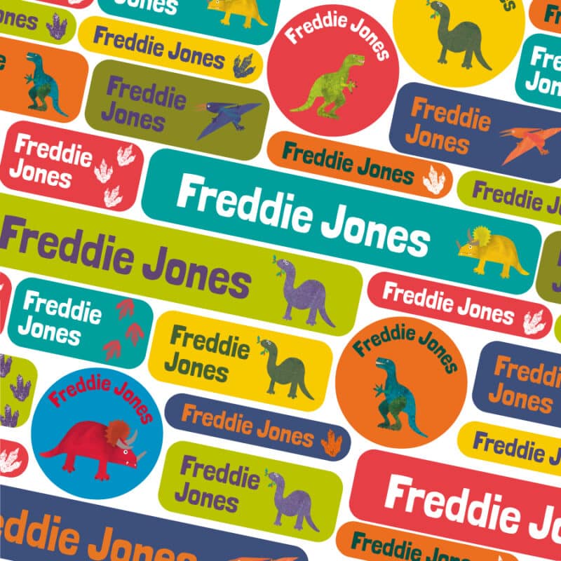 Dinosaur name labels | School name labels | Stickerscape | UK