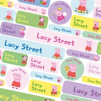 Peppa Pig Stick On Name Labels
