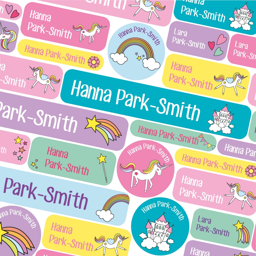 32 Color iron-on Kids Name Labels for Clothes