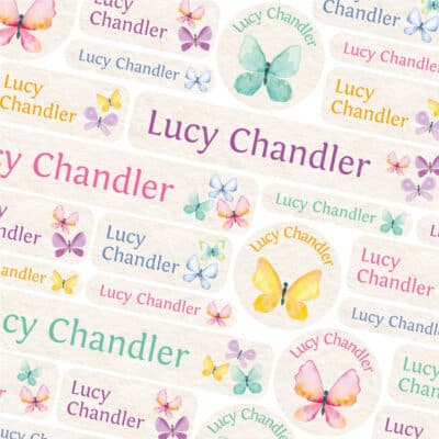 Butterfly Name Labels