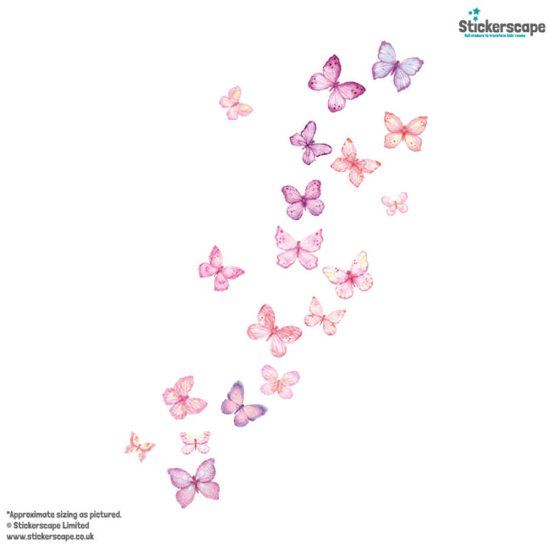 Pink Butterflies Stickaround Pack | Stickerscape