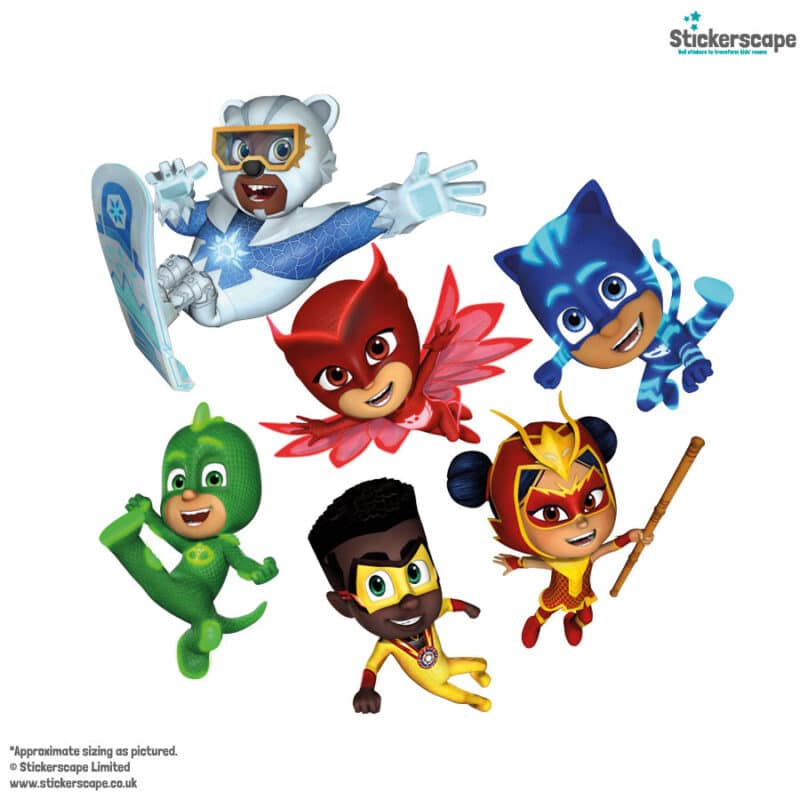 Power Heroes Group Wall Sticker | PJ Masks | Stickerscape