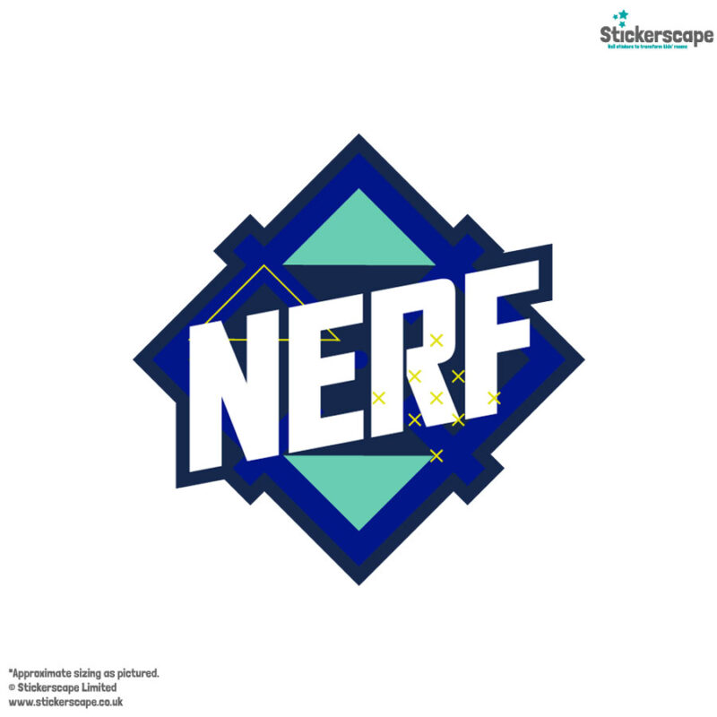 Blue Nerf Logo Wall Sticker | Stickerscape