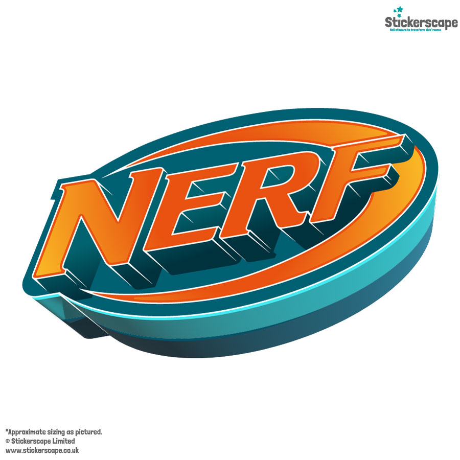 3D Nerf Logo Wall Sticker | Stickerscape
