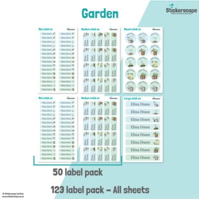 Garden Name Label Pack stickers included