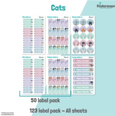 Cat Name Label Pack stickers included